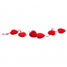 Kikajoy İpe Dizili Flok Kalpler 8 cm Sevgiliye en güzel hediye