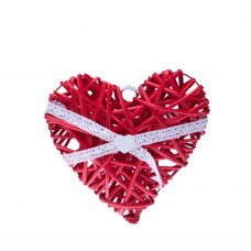 Kikajoy Hasır Kalp Süs Kırmızı 30 cm Sevgiliye en güzel hediye